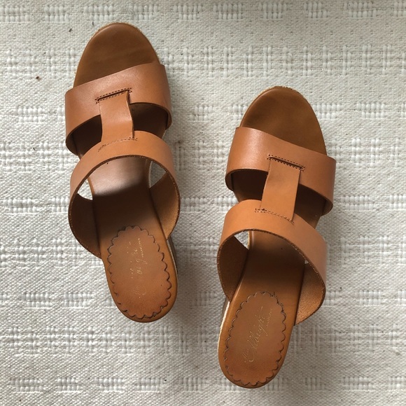 Anthropologie Miss Albright Anjal Slides, Tan, 9W - Picture 5 of 9